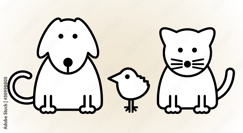 Pets, vector illustration Pets, vector illustration