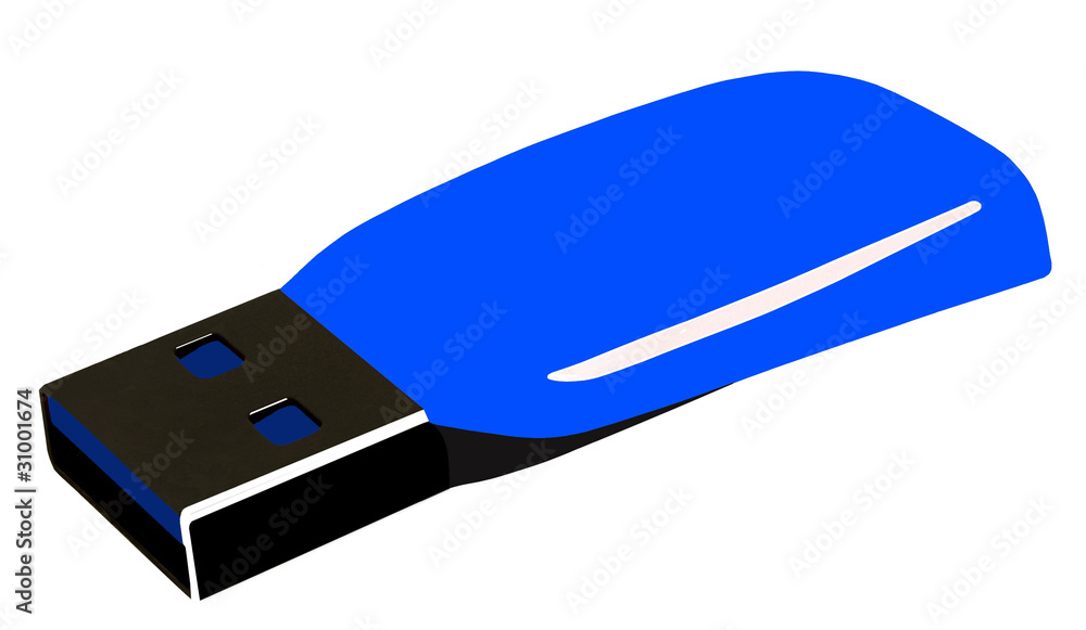 Usb pendrive blu color