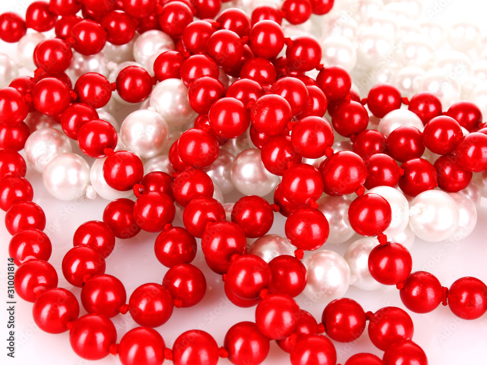 Shiny red beads Shiny red beads