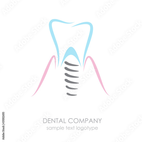 Logo Dental implant # Vector photo