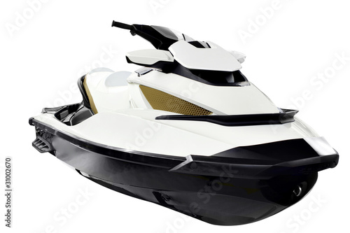 jet ski front view isolated