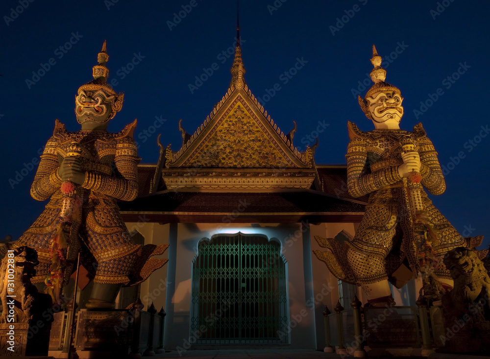gate keeper of Wat Arun in Bangkok, Thailand