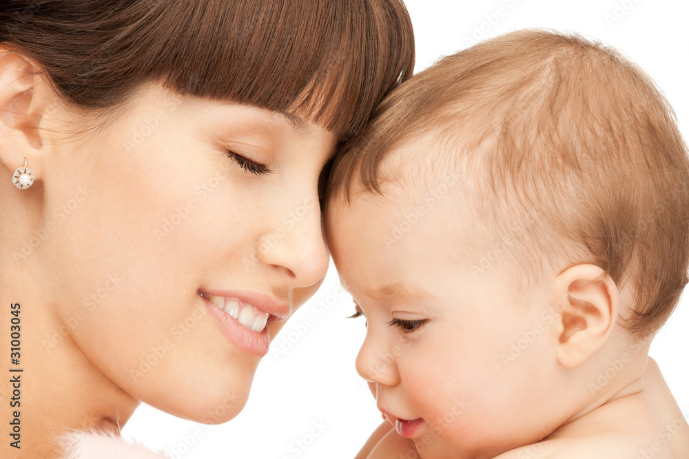 happy mother with adorable baby happy mother with adorable baby