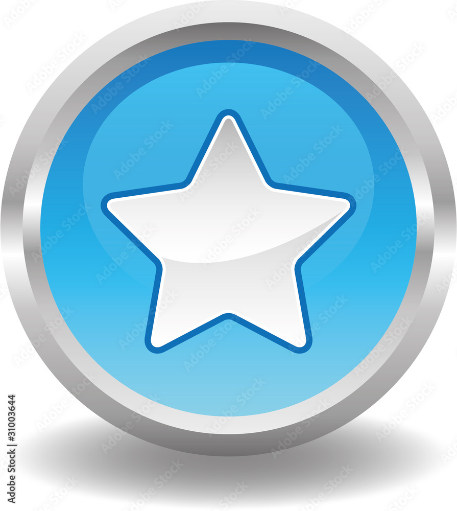 Button rund blau - stern sternchen Button rund blau - stern sternchen