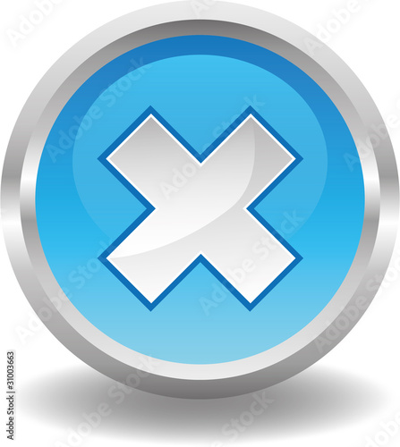 Button rund blau - kreuz mal schließen