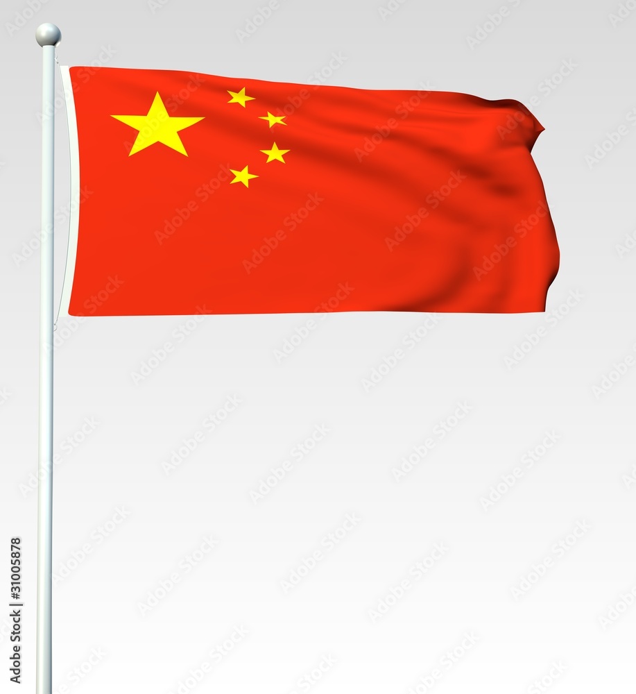 041 - Chinesische Flagge - Render