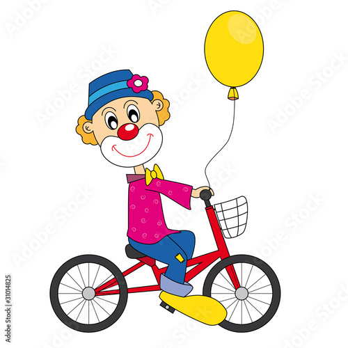 Payaso en bicicleta