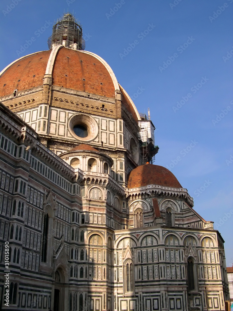 Dome of Cathedral or Duomo of Florence in Tuscany in Italy