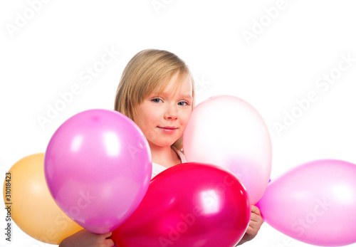 Pretty little girl with balloons © tan4ikk