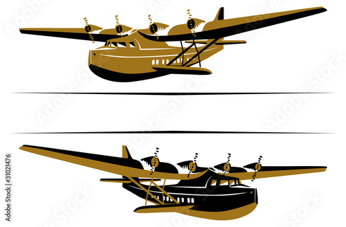 фотографія retro airplane boat
