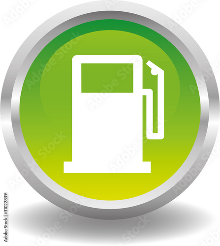 Button rund grün - tankstelle zapfsäule