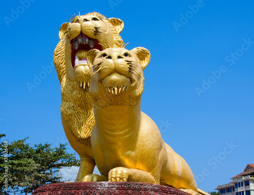 Fotografie Statue of lion in city Sihanoukville, Cambodia.