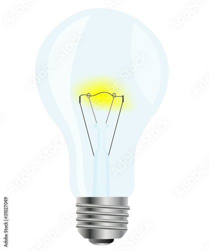 Simple glass light bulb