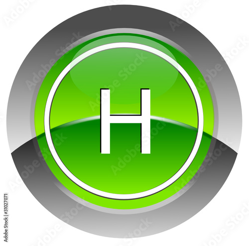 Hospital glossy icon