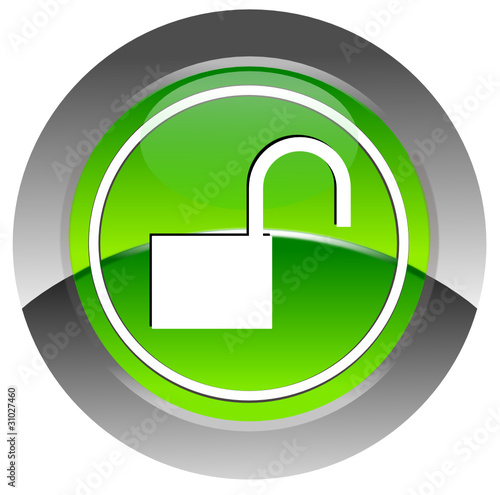 Unlock glossy icon