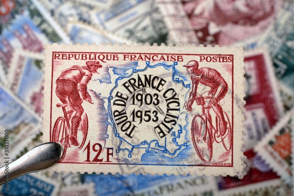 timbres - Tour de France Cycliste 1903/1953 - philatélie France