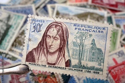 Foto timbres - Marceline Desbordes-Valmore - philatélie France
