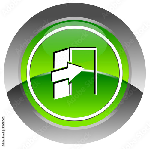 Logout glossy icon
