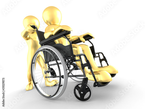 Men on wheelchair