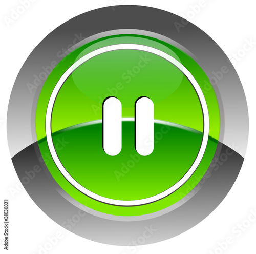 Pause glossy icon