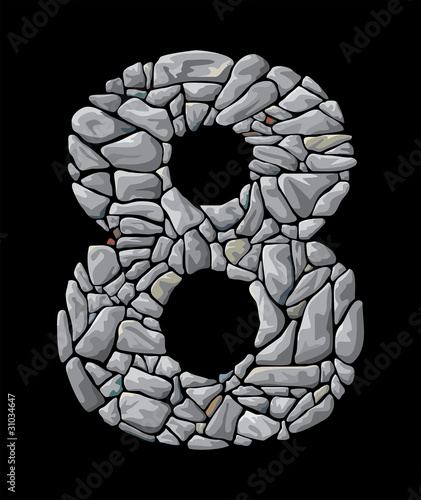 Stone numerals, number eight