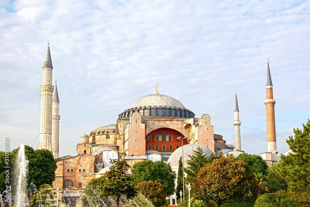 Naklejka premium Hagia Sophia famous historical building of Istanbul