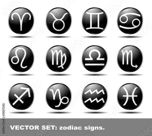 Vector set zodiac signs