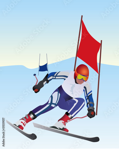athlete skier