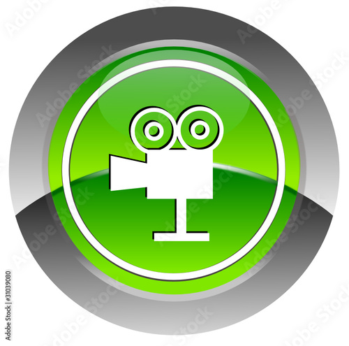 Video camera glossy icon