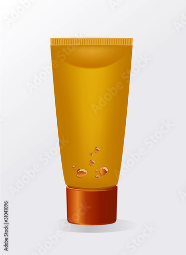 Illustration of a cosmetic tube.