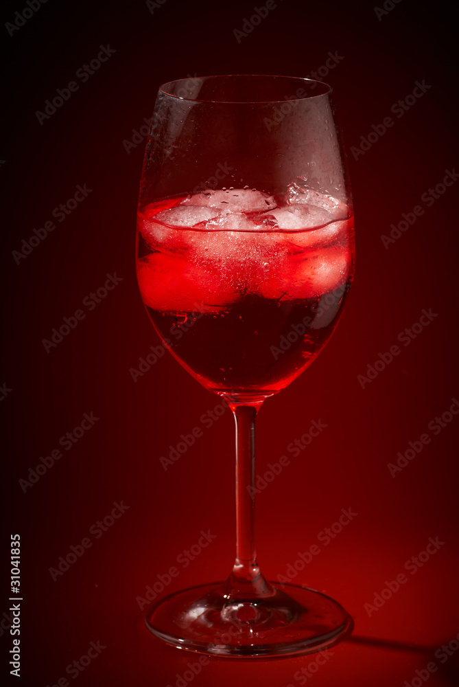 red cocktail in a glass red cocktail in a glass
