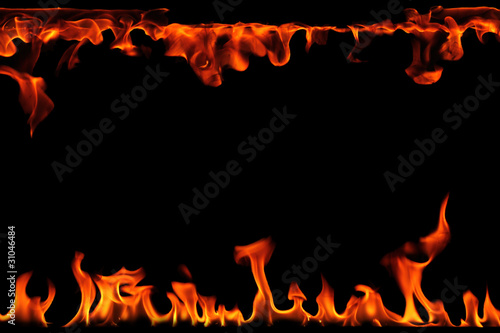 Burning flames abstract background