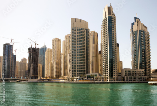 Town scape at summer. Panoramic scene, Dubai. © marrfa