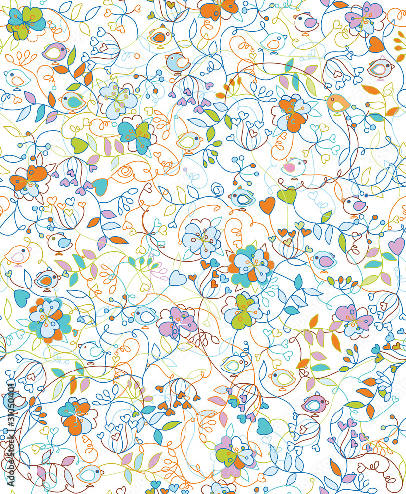 Floral seamless spring pattern Floral seamless spring pattern