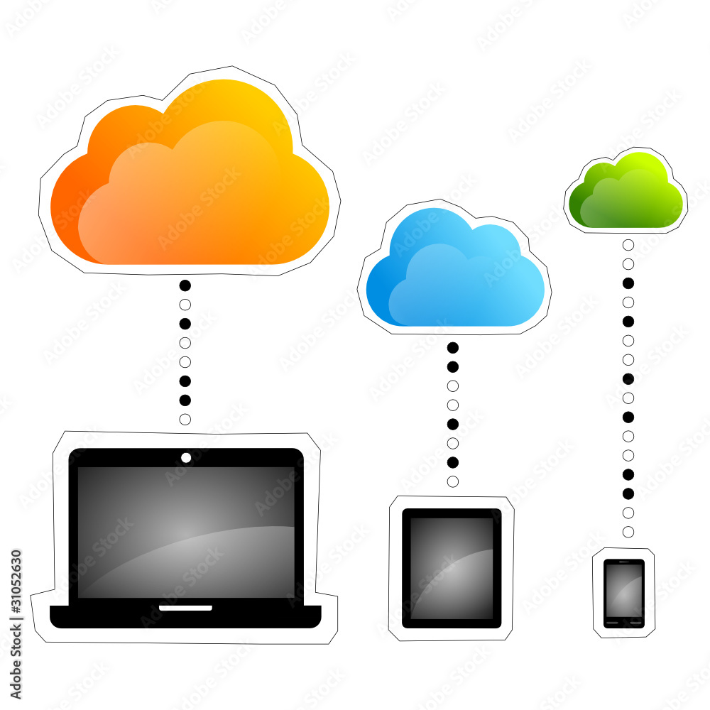 cloud computing v7 (multi colors) cloud computing v7 (multi colors)
