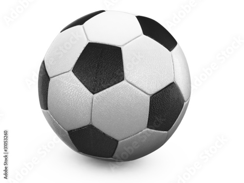 3d single soccer ball isolated on white background © Iraidka