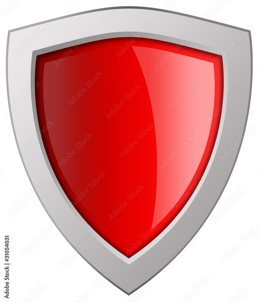 Blank red shield icon Blank red shield icon
