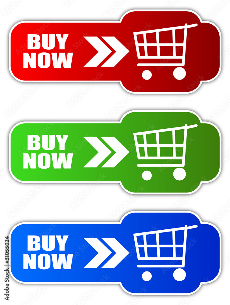 Buy now vector buttons set Buy now vector buttons set