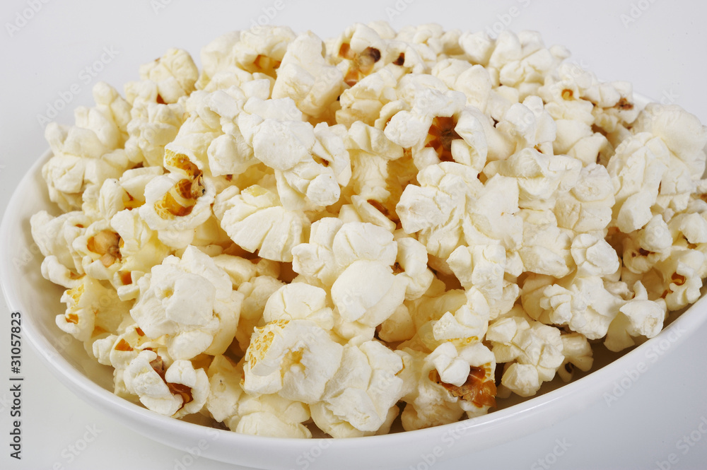 popcorn in bowl popcorn in bowl