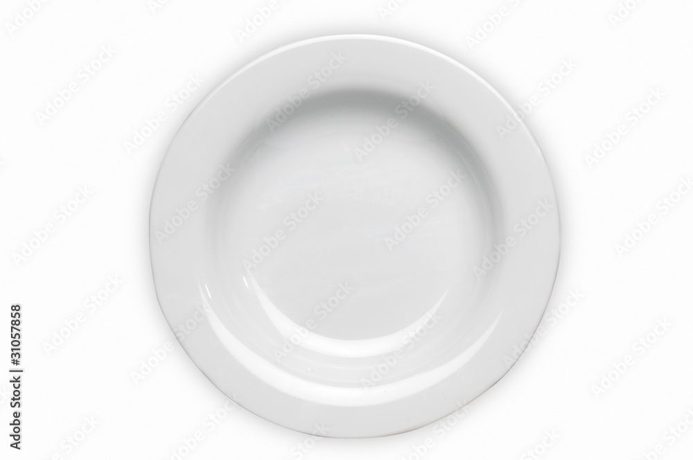 placa, plato en fondo Blanco placa, plato en fondo Blanco
