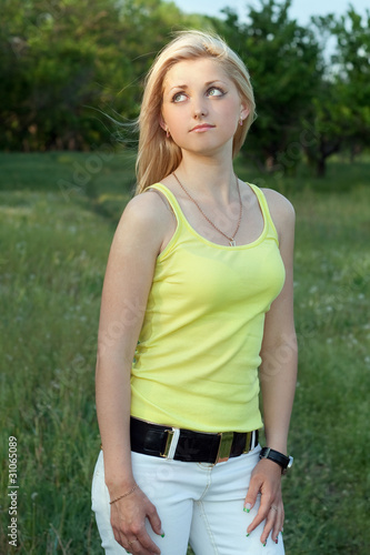 Portrait of a young beautiful blonde © Sergey Sukhorukov