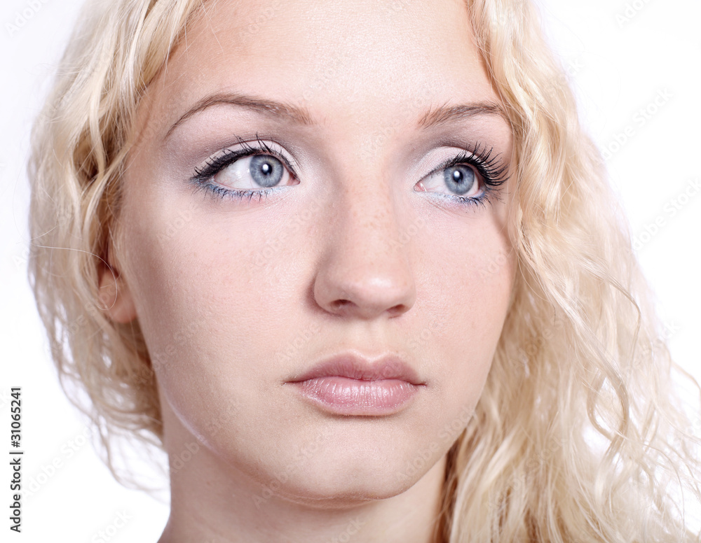 young woman face young woman face