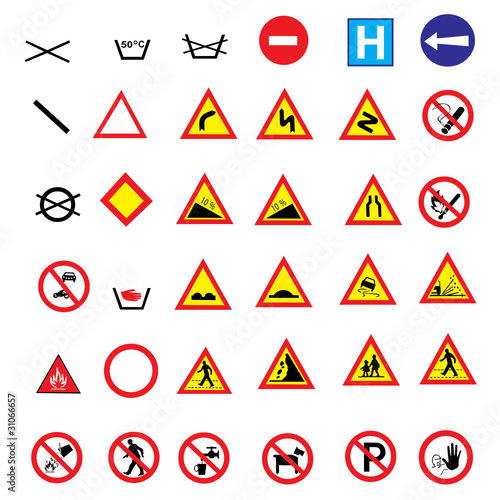 signs collection vector