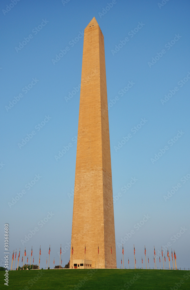 Washington Monument in the center of Washington DC, USA