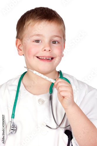 Adorable child with doctor uniform