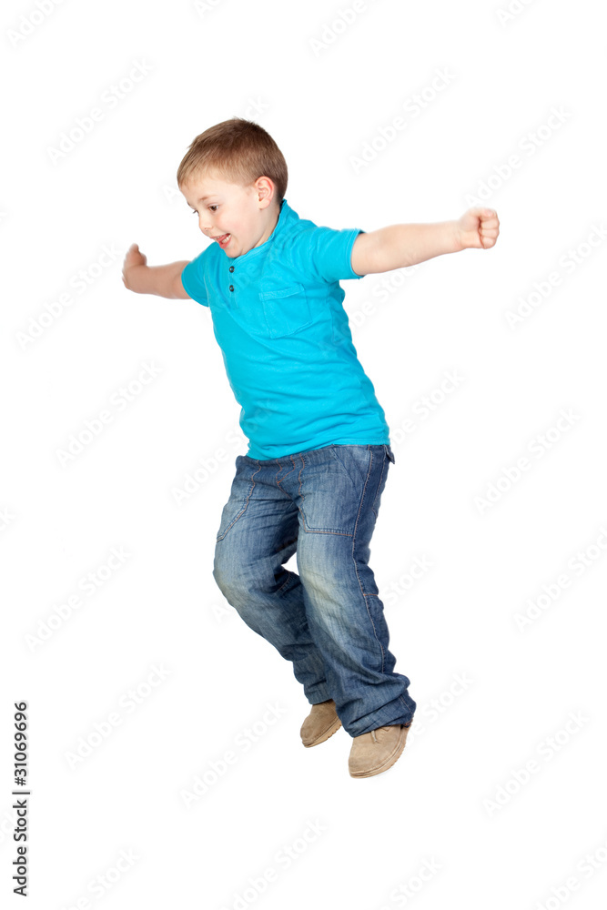 Adorable child jumping Adorable child jumping
