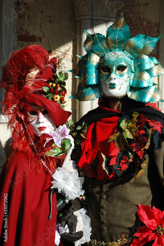 Two masks at Venice carnival,Italy 2011