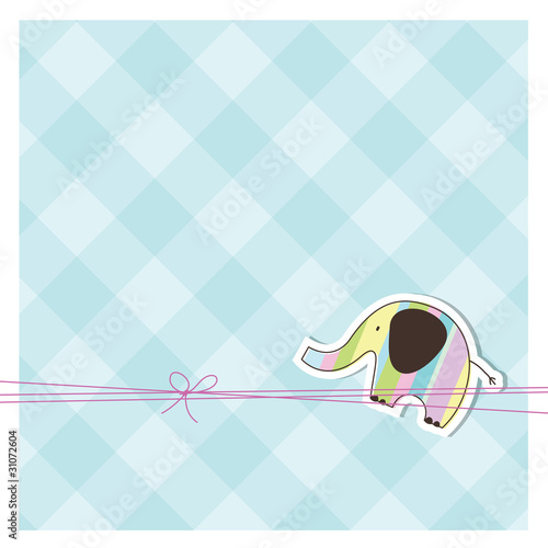 Baby arrival card with copy space
