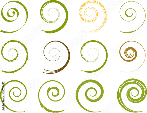 Floral Spiralen Pflanzen