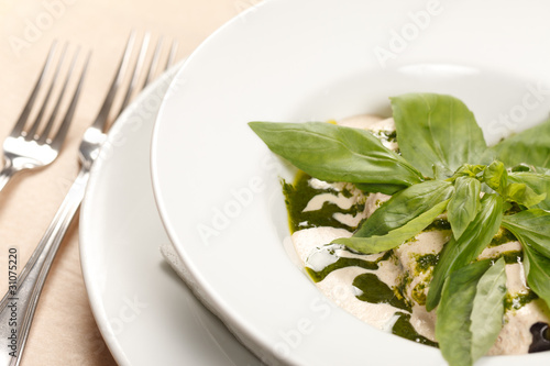 salad with basil